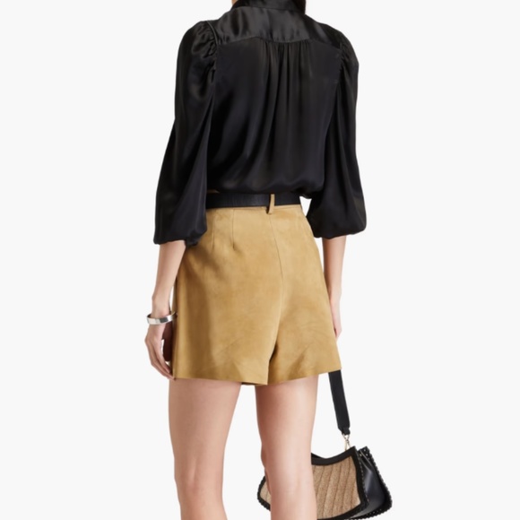 Frame Gillian Long Sleeve Top in Noir - Picture 8 of 10